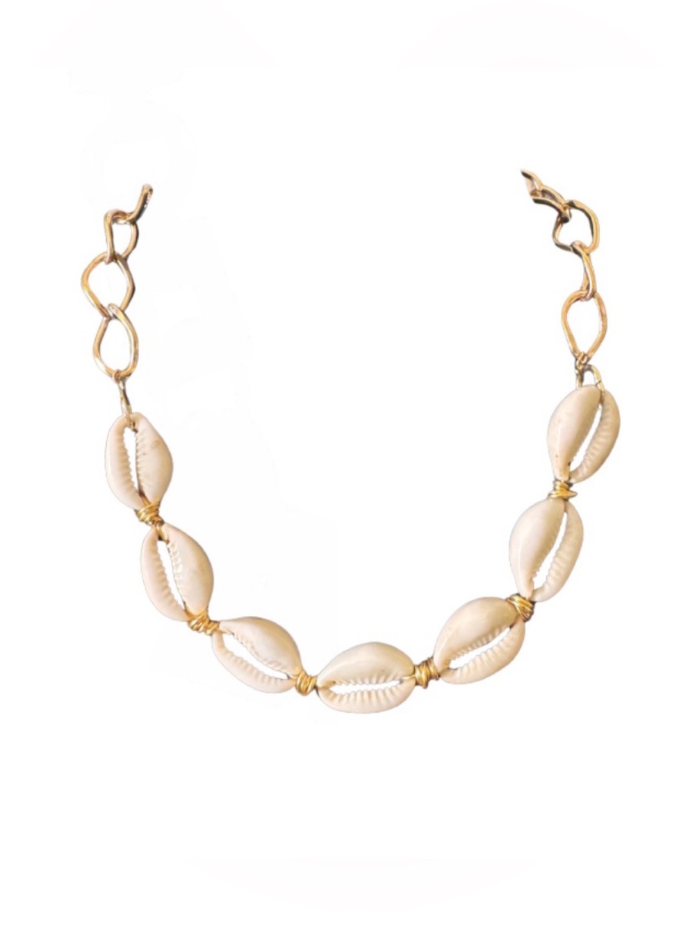 Reversible Hand Crafted Cowlie Shell Necklace